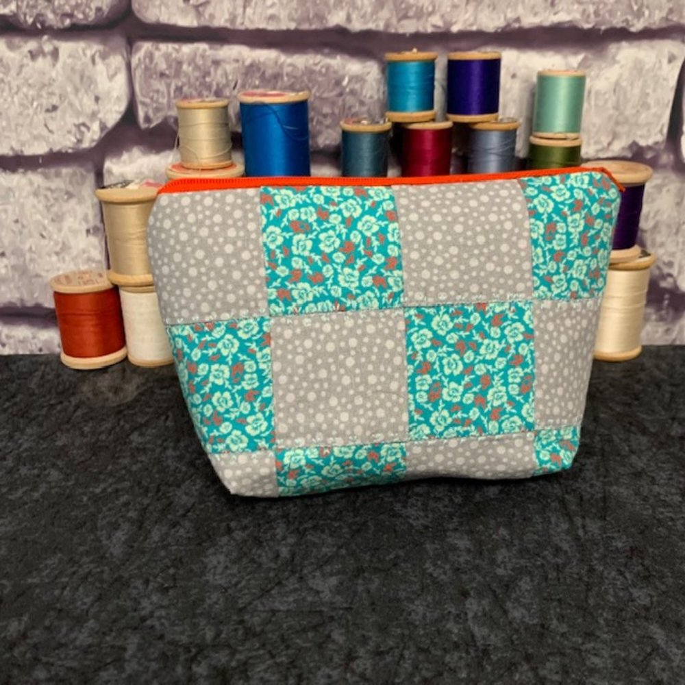 Handmade Quilted Cosmetic Bag